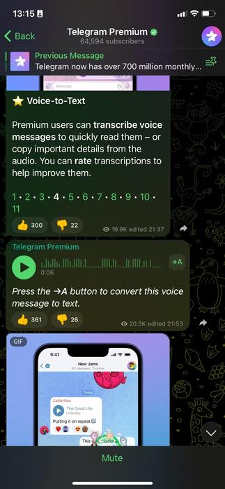 تبدیل صدا به متن در تلگرام
