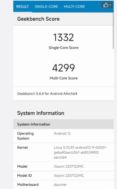 نتایج بنچمارک شیائومی 12 پرو