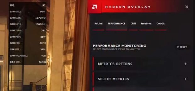قابلیت Radeon Overlay کارت گرافیک AMD