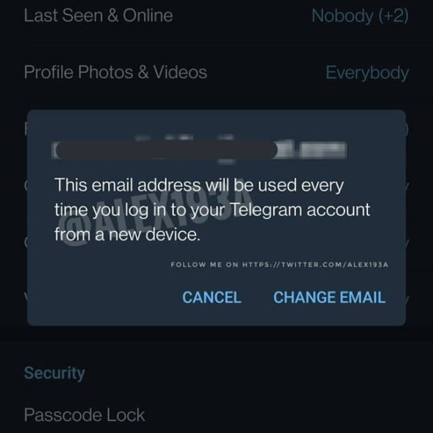 اضافه کردن ایمیل به تلگرام