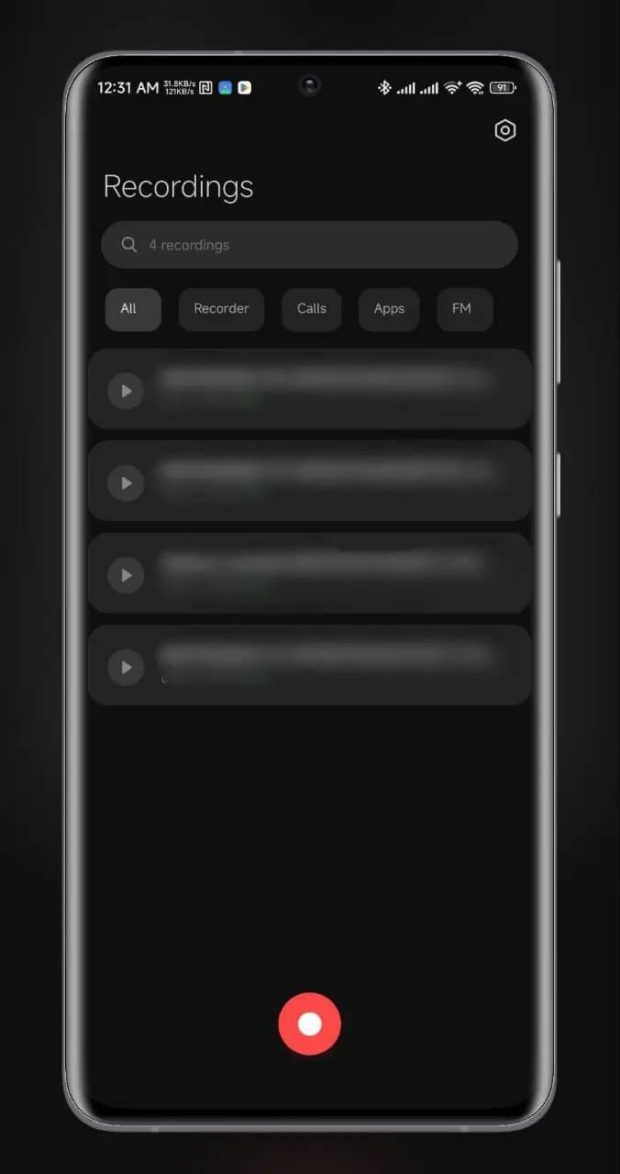 MIUI 14 Redesign Xiaomi MIUI 14 Voice Recorder