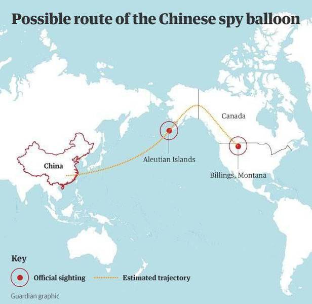 بالون جاسوس چینی در آمریکا