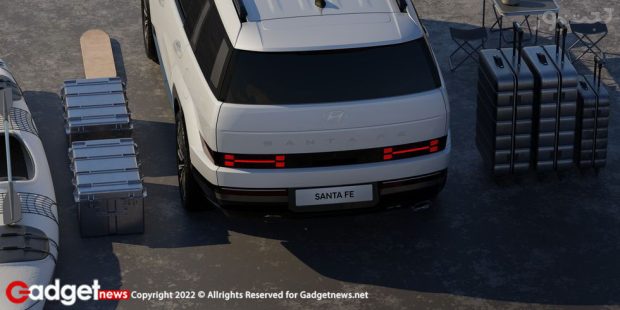 نمای عقب کراس اوور هیوندای سانتافه مدل ۲۰۲۴ نسل جدید