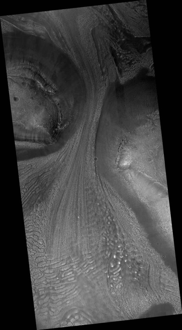 یخ های روان سطح مریخ