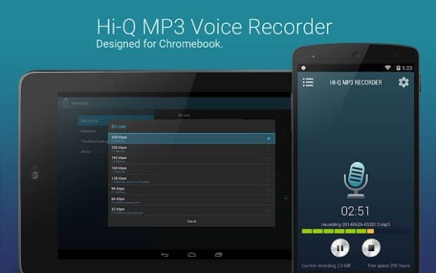 اپلیکیشن Hi-Q MP3 Voice Recorder
