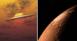فضاپیمای بیگانه در مریخ