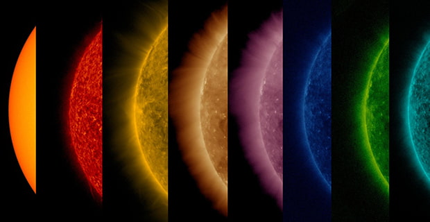 عکس خورشید واقعی در آسمان