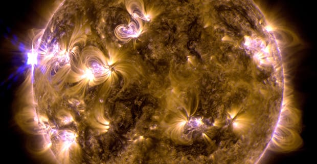 عکس خورشید واقعی در آسمان