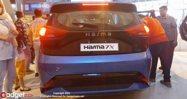 نمای عقب نمای جلو مینی ون هایما 7X ایران خودرو در نمایشگاه خودرو مشهد