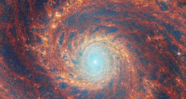 عکس جیمز وب از کهکشان گرداب
