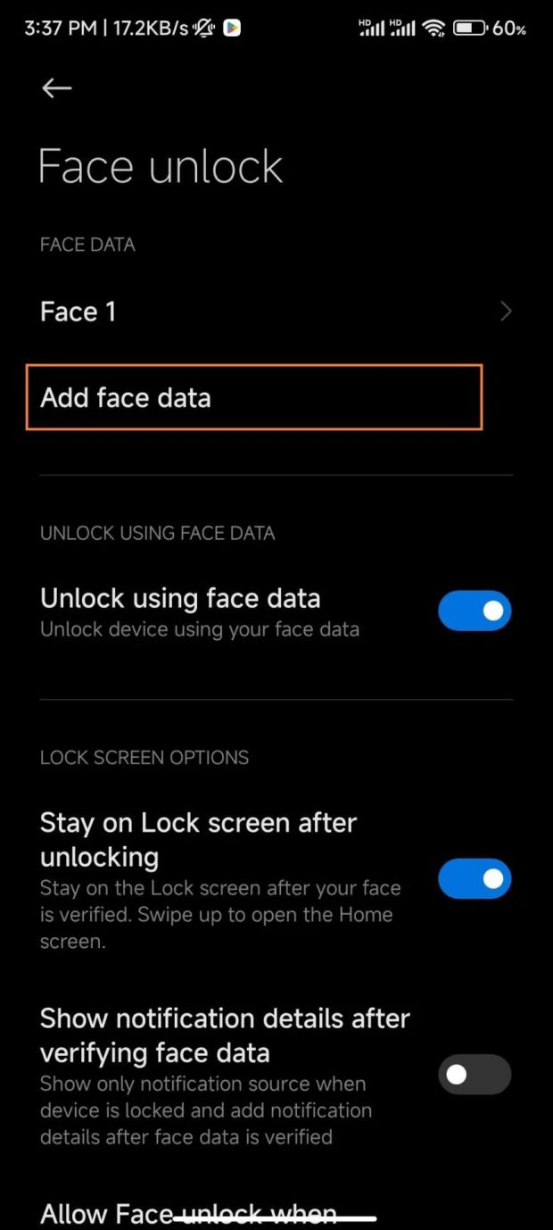 استفاده از حسگر تشخیص چهره در گوشی‌های Xiaomi