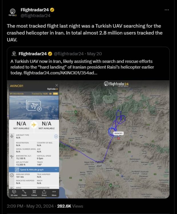 ثبت رکورد عملیات نجات هلیکوپتر رئیس جمهور ایران