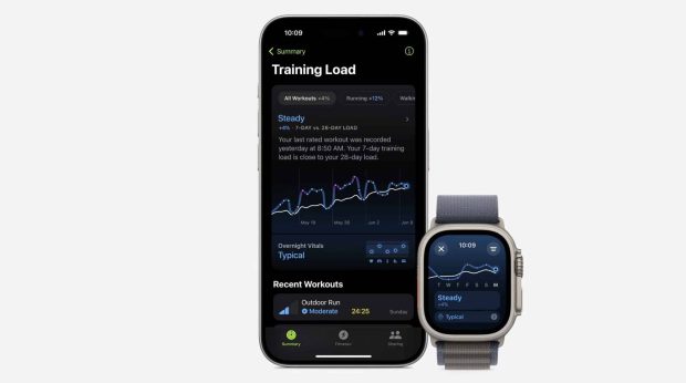 بخش Training Load در سیستم عامل واچ او اس 10 - watchOS 10