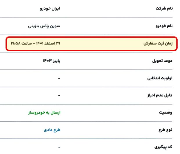 سامانه ثبت نام خریداران سورن پلاس