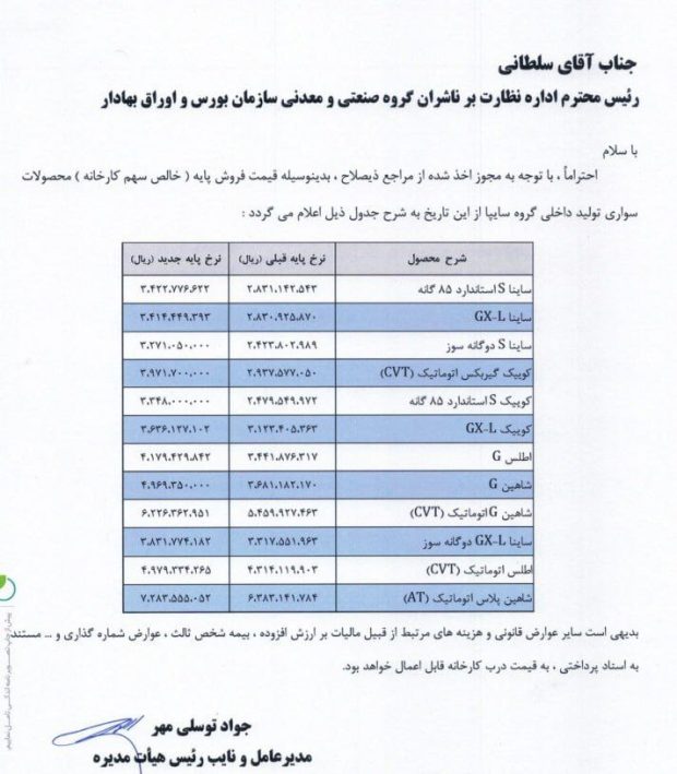 افزایش قیمت خودروهای داخلی