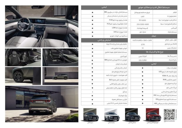 کاتالوگ رسمی هیوندای توسان 2025 وارداتی