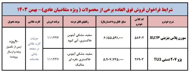 شرایط فروش پژو 207