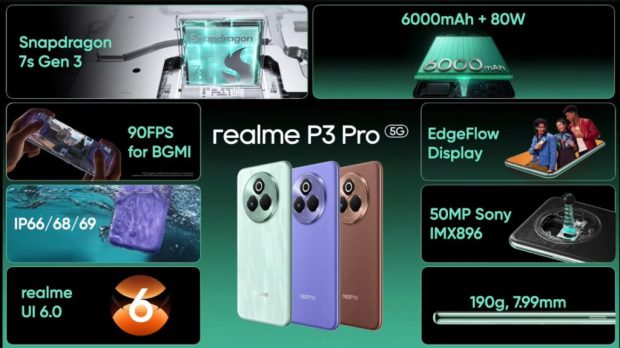 مشخصات فنی گوشی realme P3 Pro ریلمی