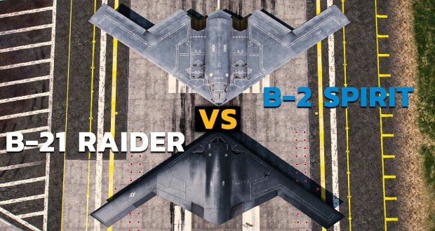 مقایسه B-21 Raider با B-2 Spirit