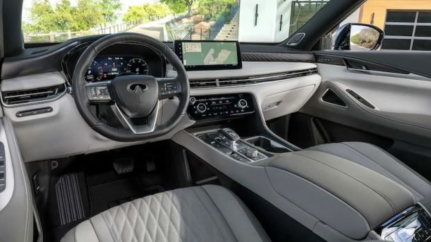 نمای داشبورد اینفینیتی QX60 مدل 2026