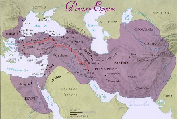 گستره نقشه ایران در دوران هخامنشیان