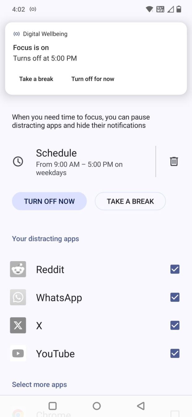 حالت focus mode