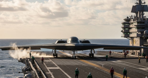 فرود بمبافکن B-2