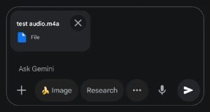 آپلود فایل صوتی در گوگل جمنای
