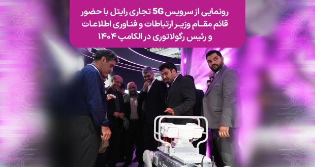 سرویس 5G تجاری رایتل