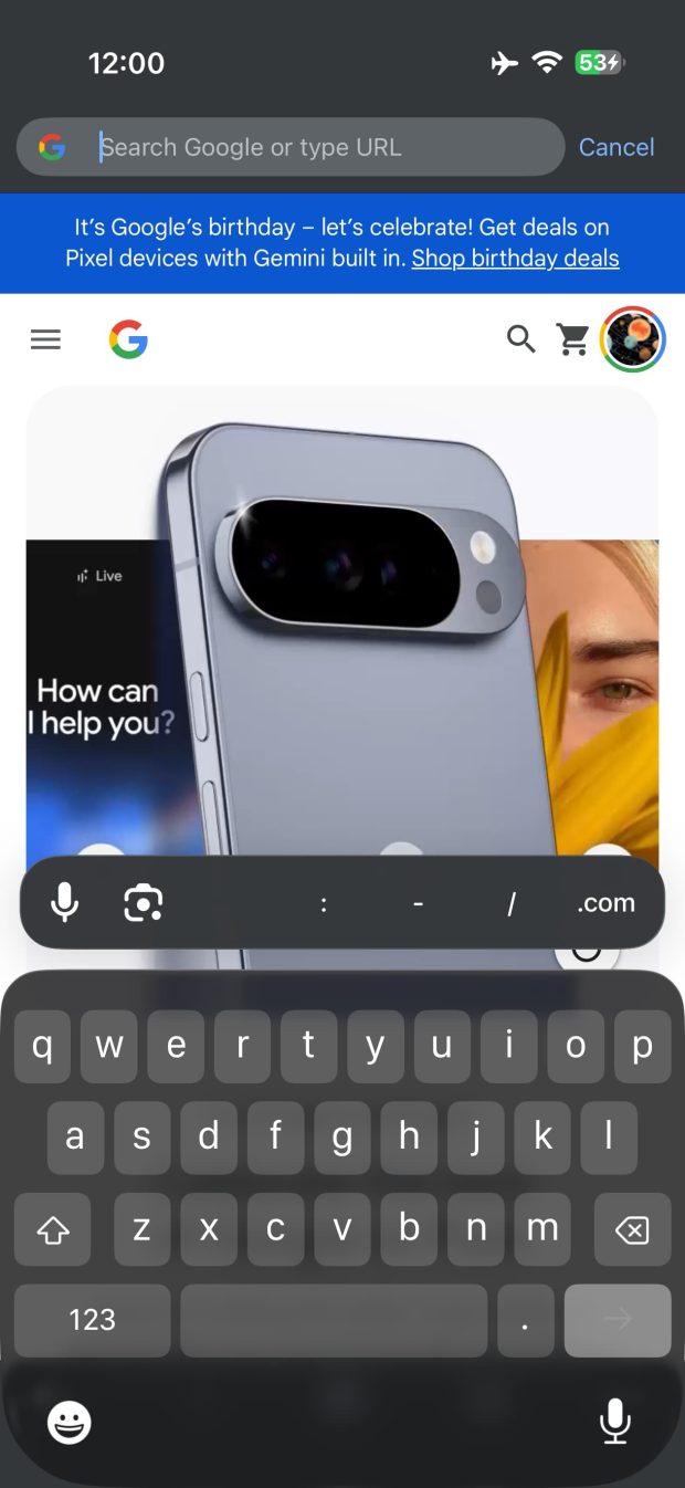طراحی شیشه‌ای گوگل کروم