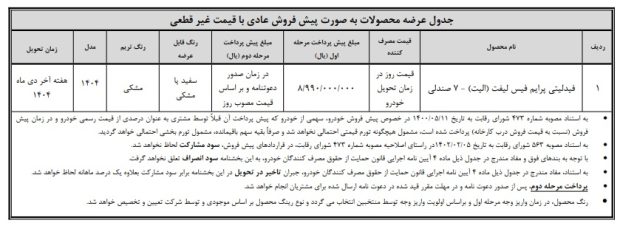 شرایط تکمیل وجه محصولات بهمن موتور
