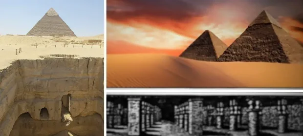 اهرام ثلاثه و شهر زیرزمینی