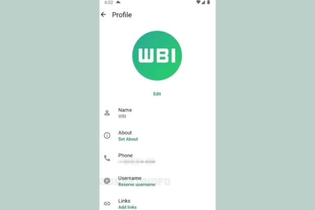 قابلیت رزرو نام کاربری واتساپ