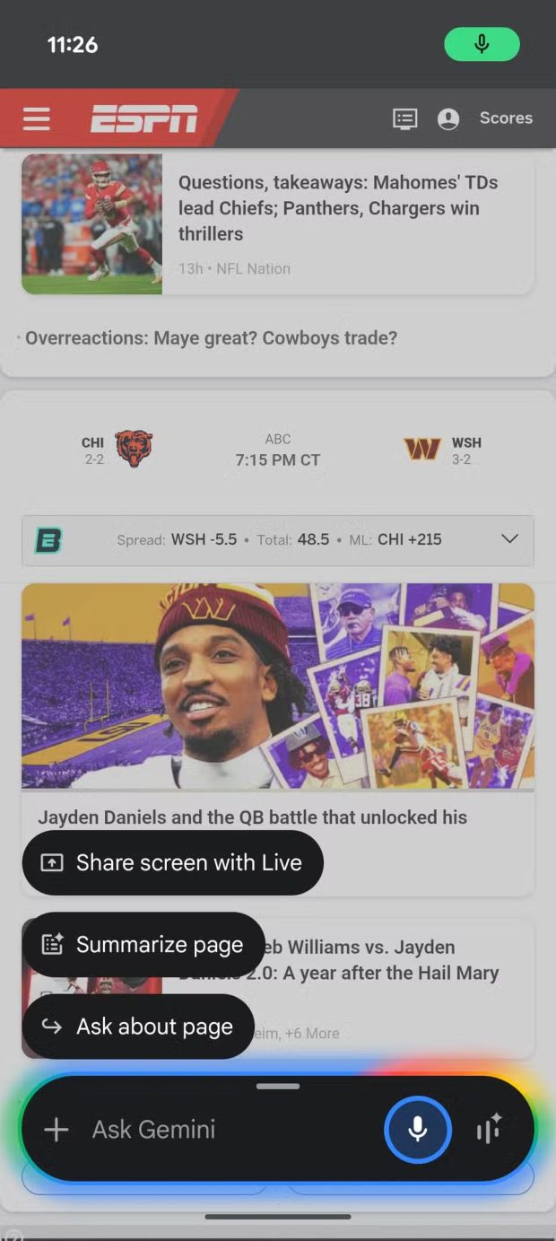 جمنای در گوگل کروم