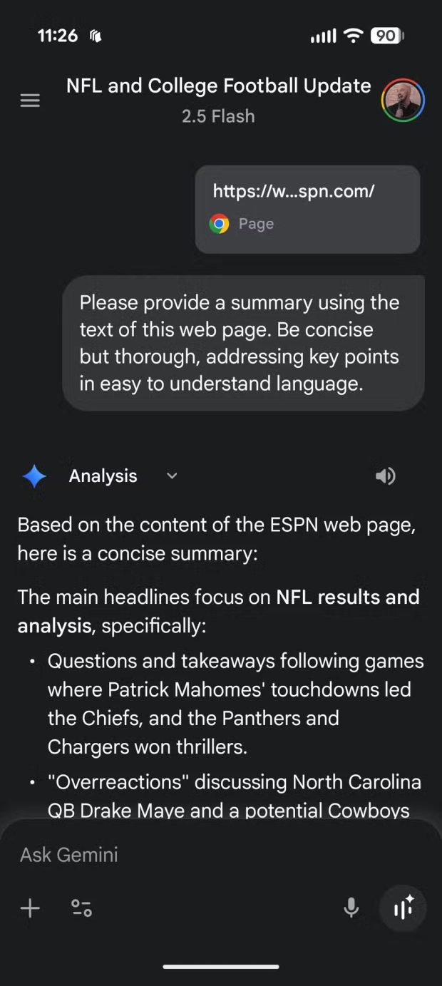 جمنای در گوگل کروم