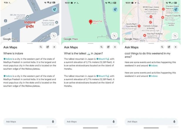 قابلیت از نقشه بپرس در گوگل مپس