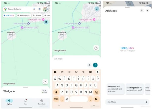 قابلیت از نقشه بپرس در گوگل مپس