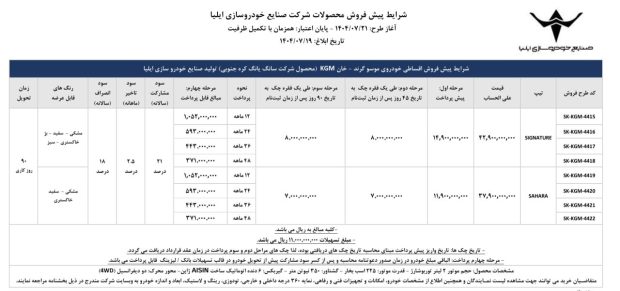 شرایط پیش فروش پیکاپ موسو گرند خان