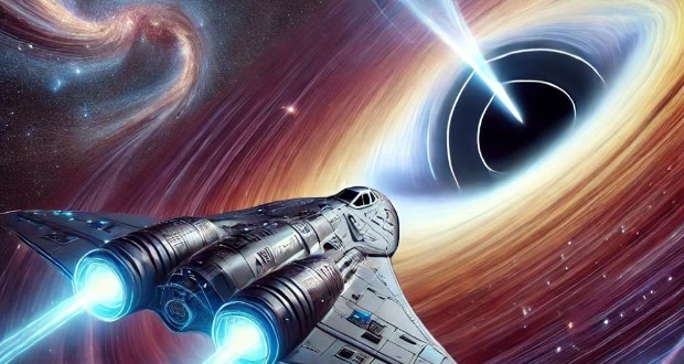 نزدیک شدن هواپیما به سیاهچاله