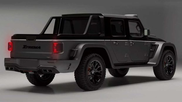 نمای عقب جیپ گلادیاتور هلکت