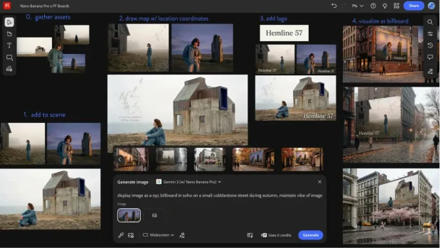 هوش مصنوعی نانو بنانا پرو در فتوشاپ