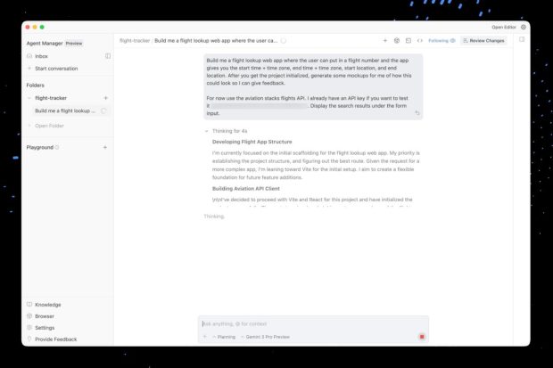 ویرایشگر کد گوگل Antigravity