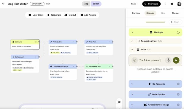 هوش مصنوعی Opal گوگل