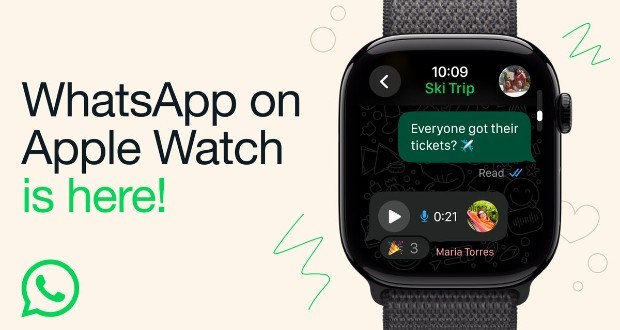 واتساپ در اپل واچ