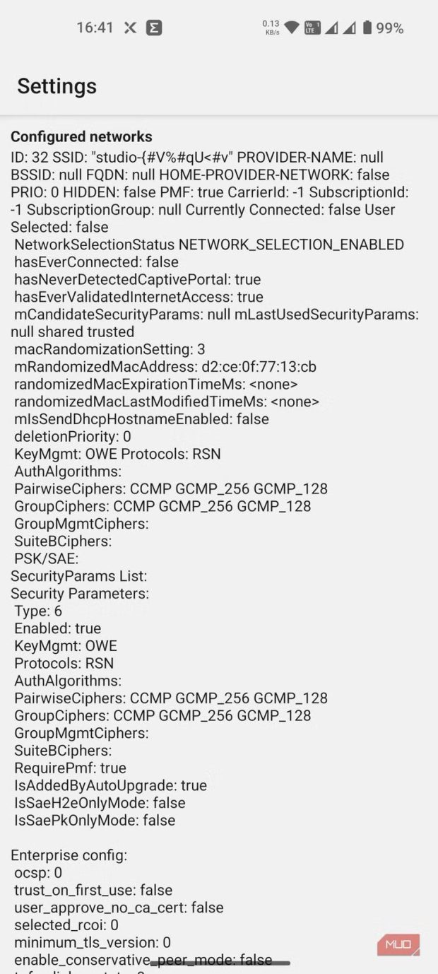 منوی عیب یابی گوشی