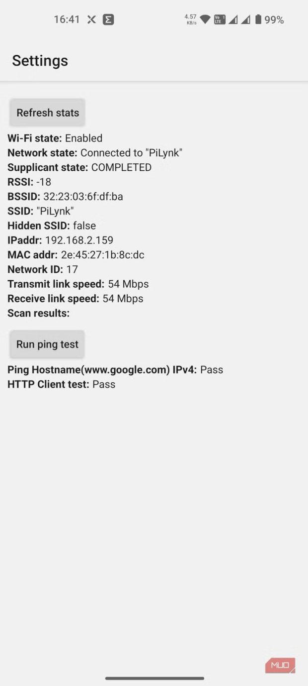 منوی عیب یابی گوشی