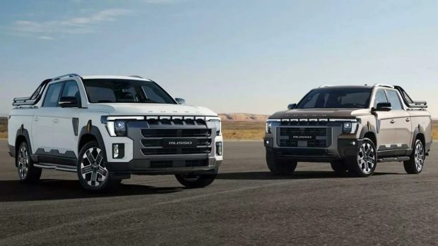 نمای جلو پیکاپ سانگ یانگ موسو جدید