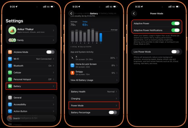 افزایش عمر باتری آیفون