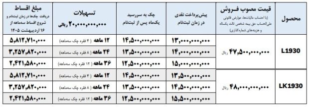 فروش محصولات ایران خودرو دیزل