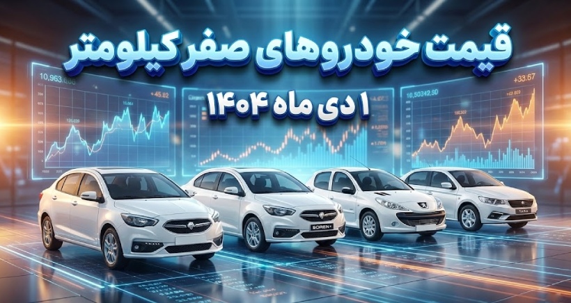 قیمت خودروهای صفر کیلومتر داخلی در بازار ایران – 1 دی 1404